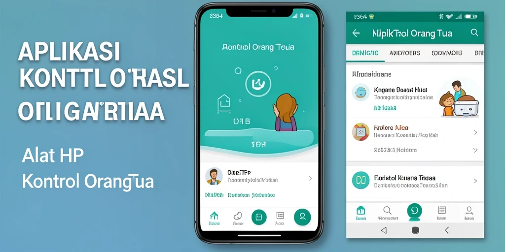 Tampilan antarmuka aplikasi Kontrol Orang Tua yang user-friendly.