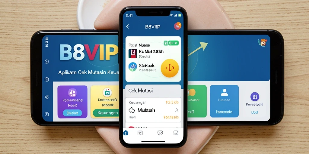 Tampilan antarmuka aplikasi B8VIP untuk cek mutasi keuangan.