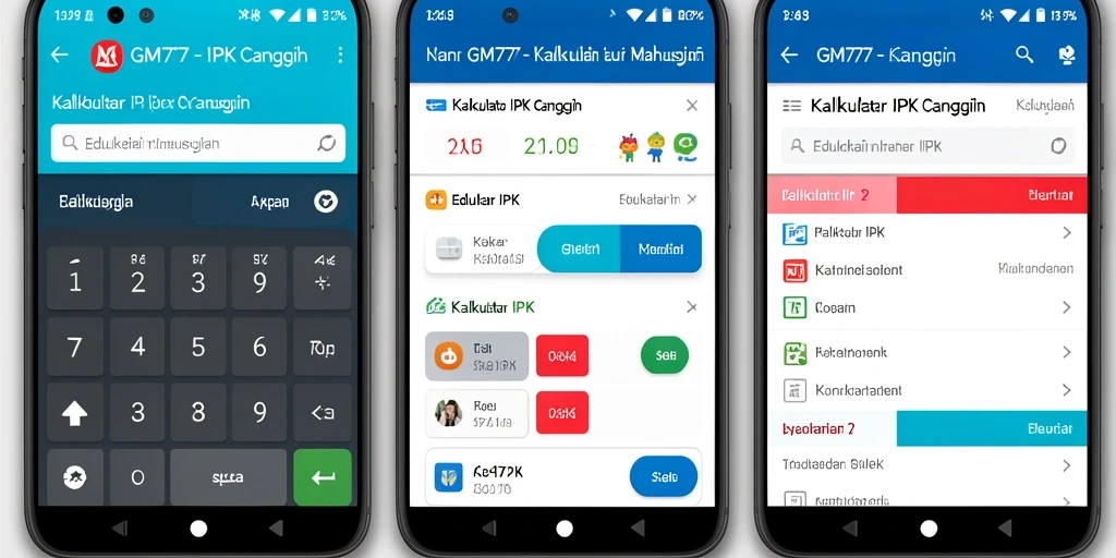 Antarmuka GM777 yang intuitif untuk Kalkulator IPK.