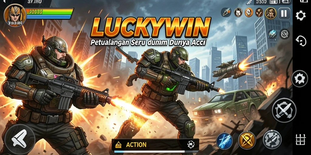 Antarmuka LUCKYWIN yang menarik dan penuh aksi.