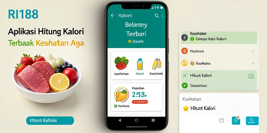 Antarmuka RI188 menampilkan fitur Hitung Kalori yang mudah digunakan.