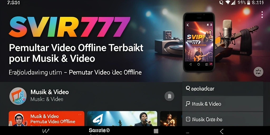 Antarmuka SVIP777 yang user-friendly untuk pemutar video offline.