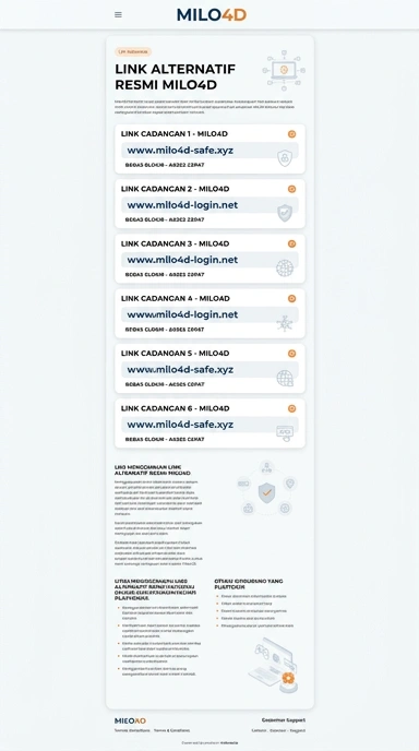 Tampilan link alternatif milo4d